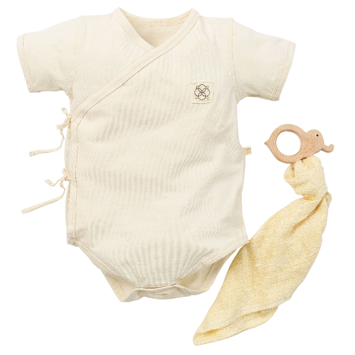 Mimi Organic Cotton Short Sleeve Kimono Bodysuit